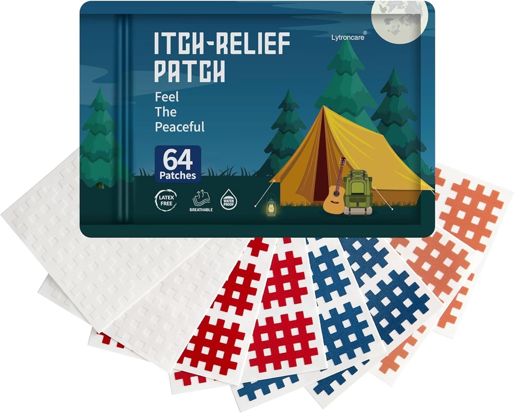 Bug Bite Itch Relief Patch para niños (64 Conde),Road Travel Essentials para niños,Ingredientes naturales
