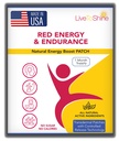 Red Energy &amp; Endurance Patch - Energía natural - USA Made - 30 Patches