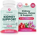 Suplemento de soporte para el riñón de premium – Detox de limpieza del riñón " Reparación con extracto de arándano " Astragalus - 21-in-1 Apoyos complejos Hoja normal, Urinary Tract " Kidneys Health - 120 Day Supply