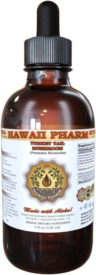 Turquía Tail Mushroom Tintura, Turquía Tail Mushroom (Trametes Versicolor) Mushroom Liquid Extract 2 oz