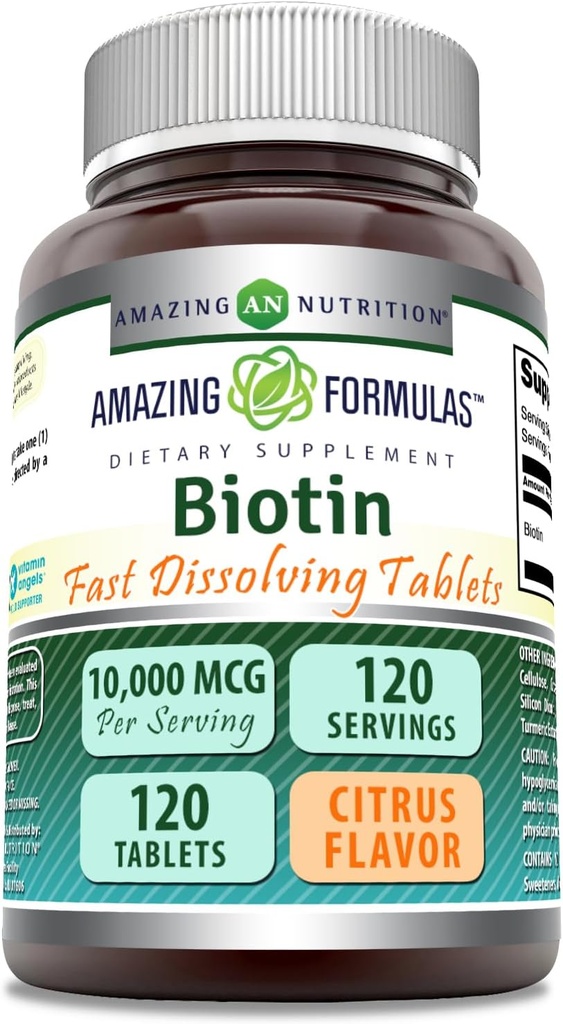 Amazing Formulas Biotin 10,000 mcg ← Fast Dissolve Tablets