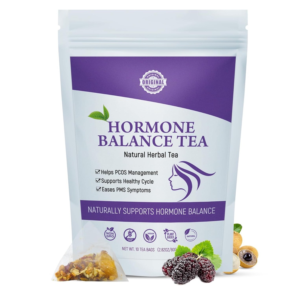Aromlife Hormon Balance Tea for Women Support Menstrual Cycle &amp; Help to Get Pregnant Fast, 10 Loose Leaf Teabags for Fertility and Ovulation