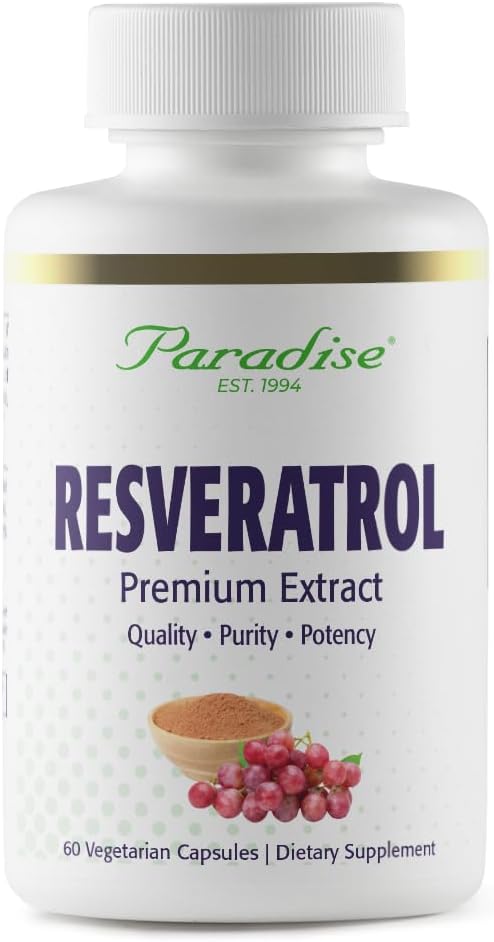 Reveratrol, Antioxidante, Super Potent, Ultra Pure, Vegan, No GMO, Gluten Free, 60 cápsulas vegetarianas