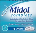 Midol Complete Caplets - 16 Caplets, Pack of 3