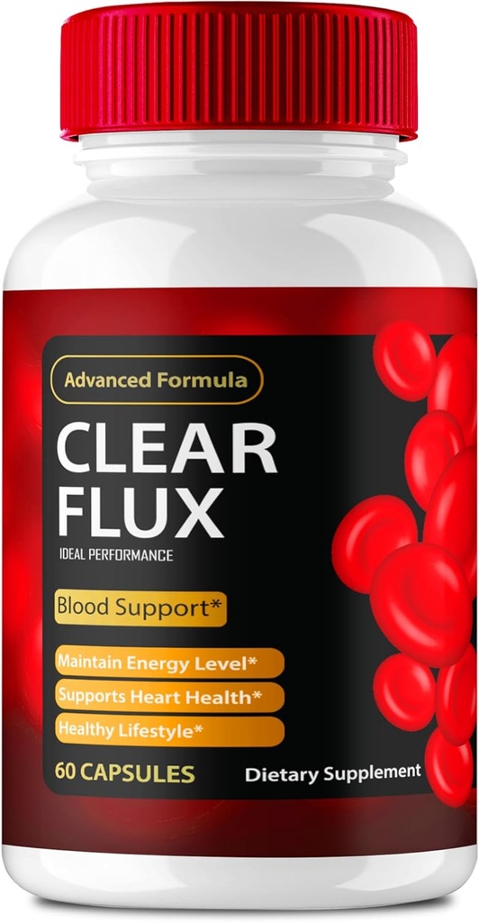 Suplemento de flujo claro, Super Boost Clear Flux Supplement, Clear Flux Pills, Official Formula, Premium Support to Maintain Stable Levels &amp; Healthy Circulation, Clear Flux Health Reviews (60 Capsules)