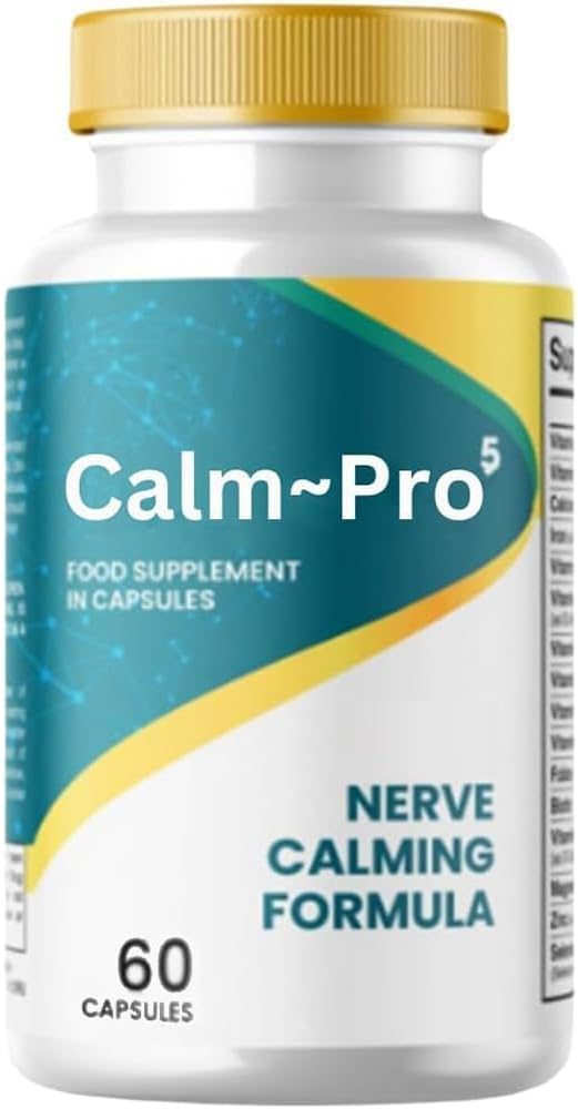 Calmpro5 Cápsulas Nerve, 2025 Actualizado 60 Conde Calmpro 5 Suplementos Naturales,Reducir Fatiga,No Preservadores Artificiales, No Dairy