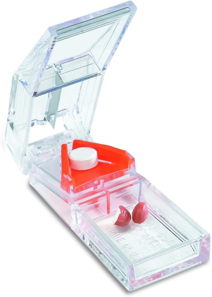 Apex Deluxe Pill Splitter - Pill Splitter con Retracting Blade Guard - para cortar pequeñas pilas o grandes pastillas en la mitad