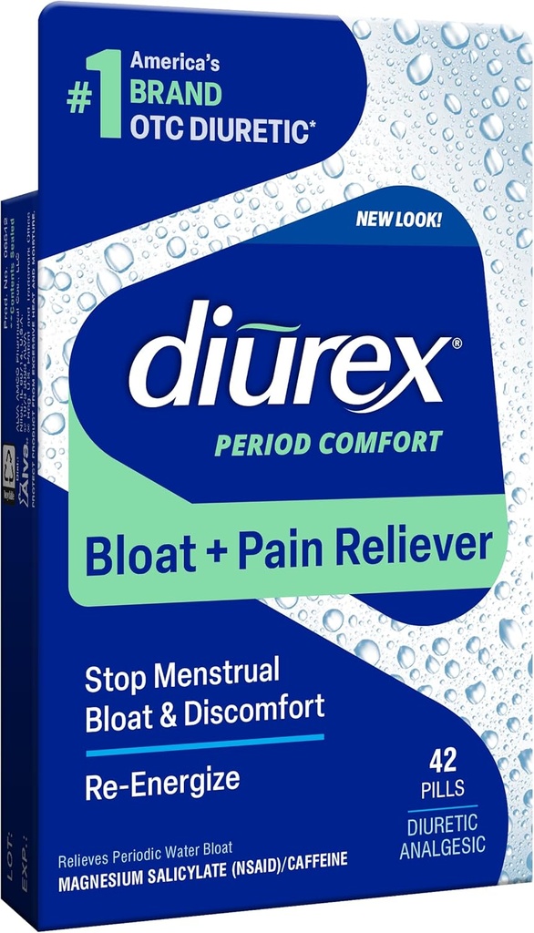 Diurex Water Pills + Doin Relief - Alivio del agua Bloat, calambres, &amp; Fatiga - 42 Conde