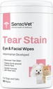 Tear Stain Remover Ojo Wipes para perros &amp; gatos, limpia los ojos y descarga Gunk, limpieza facial con Aloe Vera (Fragrance Free)