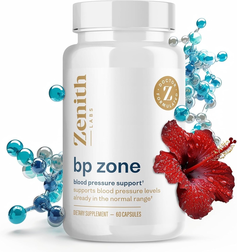 Zenith Labs Zona BP - Natural Blood Flow Suplemento - Herbal Extract Pills - Advanced Formula with Saffron Crocus, Hibiscus, Ajo, CoQ10 y Magnesium
