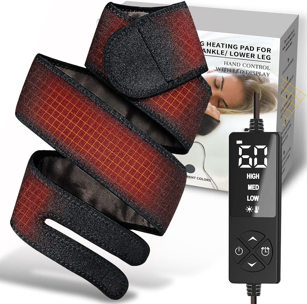Long Small Heating Pad for Hands Wrist Arm Elbow Doin Relief, Heated Wrap for Golfers Tennis Elbow, Cubital Carpal Tunnel, Knee Joint Arthritis Leg Ankle Plantar Fasciitis, Achilles Tendonitis