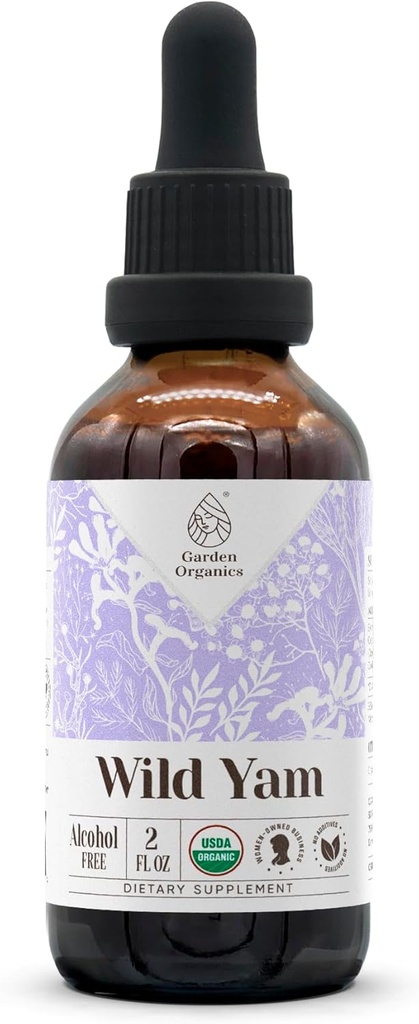 Wild Yam USDA Organic Alcohol-Free Extract ← Dietary Supplement, High-Potency Tincture ← Natural Certified Organic Wild Yam (Dioscorea Villosa) Dried Root (2 oz)