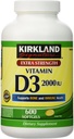 Kirkland Extra Strength Vitamin D-3 2000 UI 600 geles blandos