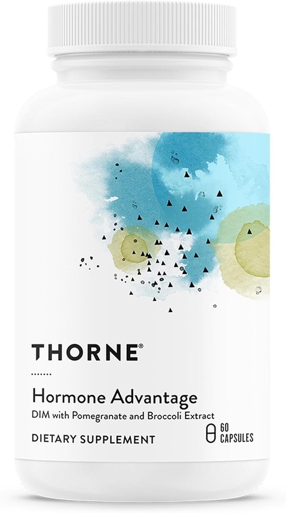 THORNE - Ventajas hormonales - Soporte estrógeno &amp; Balance hormonal para hombres &amp; mujeres* - Destacando DIM &amp; Pomegranate Extract - Gluten, Dairy &amp; Soy-Free - 60 Servimientos
