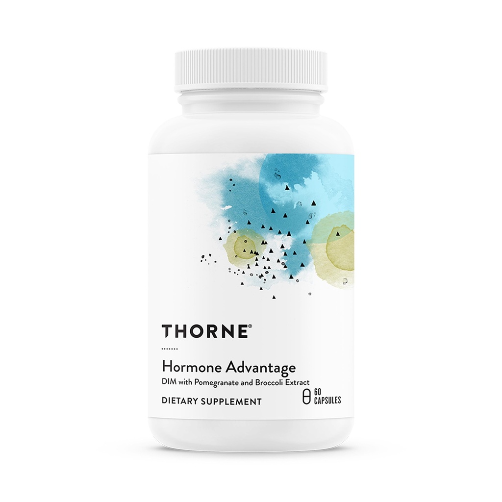 THORNE - Ventajas hormonales - Soporte estrógeno &amp; Balance hormonal para hombres &amp; mujeres* - Destacando DIM &amp; Pomegranate Extract - Gluten, Dairy &amp; Soy-Free - 60 Servimientos