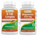 Best Naturals B-100 Complejo &amp; Magnesio Glycinate 425 mg