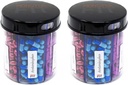 Monster Jr Supplement Pill Dispenser with Labels - Holds Small Medium Medication Vitamins and Easily Dispense from One Container Includes Compartment Labels (Monster Jr - 2 Pack)