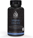 Vitamina Halal D3 con Tabletas Chewable K2 - Vitamina D 2000 iu + Menaquinone-7 (MK7) ← Apoya la Salud del Corazón, los Huesos y los Musculos Salud TENIDO 90 Cuenta para Hombres y Mujeres
