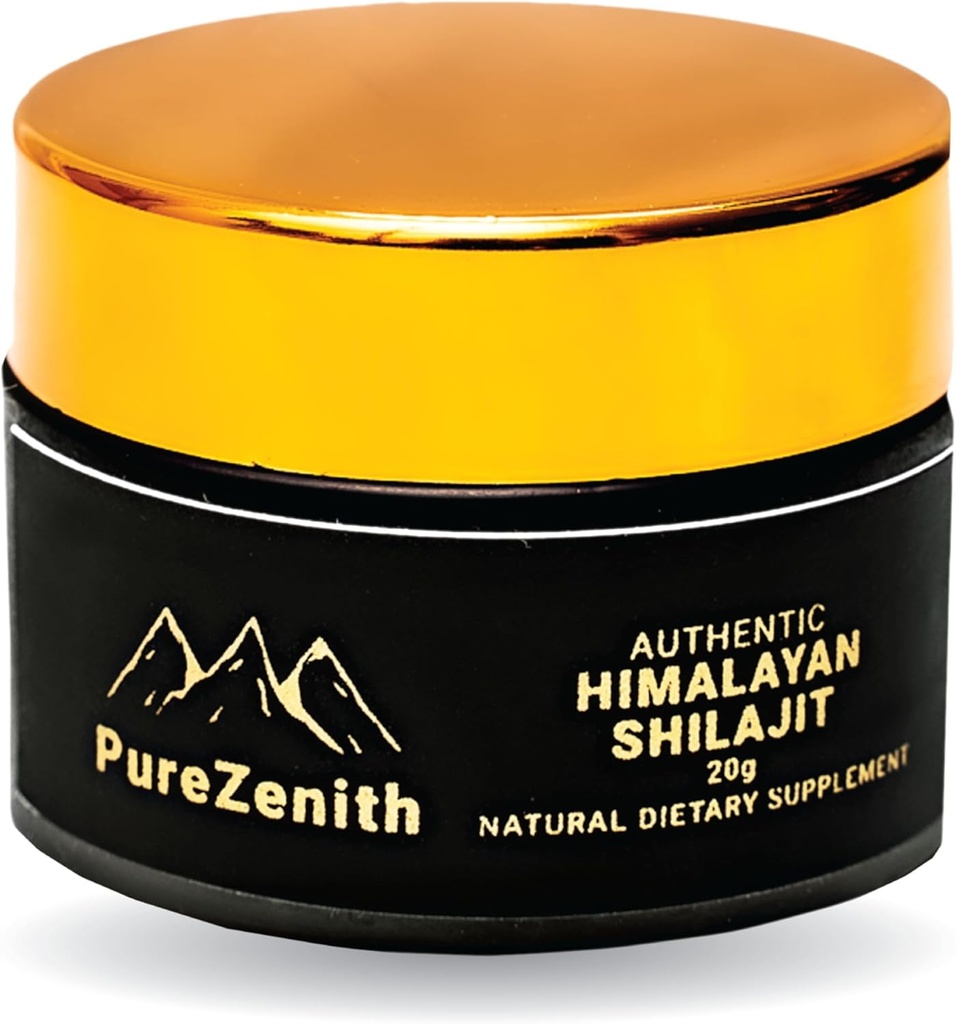 Himalayan Shilajit Resin, 85+ Trace Minerals & Fulvic Acid - Natural Energy & Immune Support Supplement, High Nutritional Potency for Men &amp; Women, Lab Tested - 20 Grams
