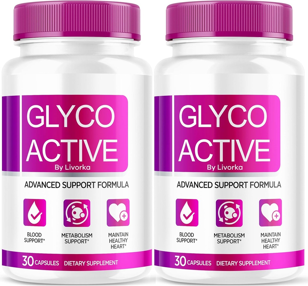 (2 Pack) Glyco Active, Glyco Active Capsules, Glyco Active Advanced Formula, Glyco Active All Natural Formula Pills, Glyco Active Capsulas Reseñas, 60 cápsulas para 2 meses