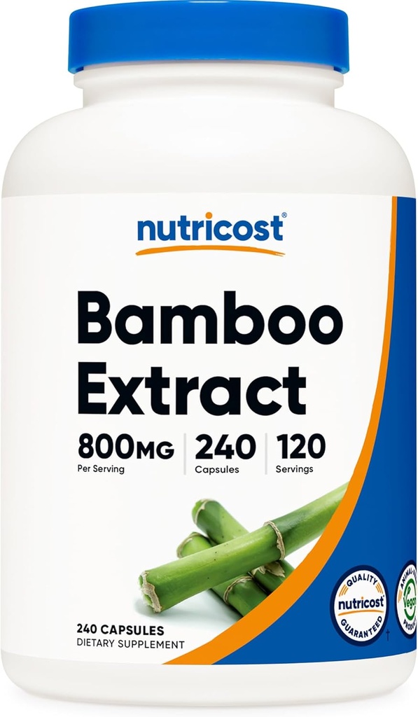 Nutricost Bamboo Extract, 400 mg, 240 cápsulas - Vegan, Gluten Free and Non-GMO - 120 Serviciones con 800 mg