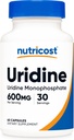 Nutricost Uridine Monophosphate 60 Capsules, 600 mg por Serving - Vegan, 30 Servings