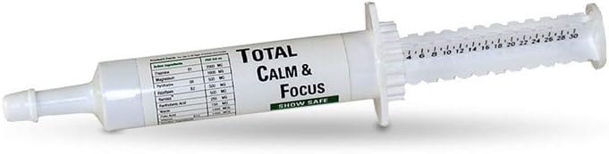 Ramard Total Calm and Focus for Horses Supplement - Magnesium &amp; Calming Formula for Horse Show, Training, &amp; Performance Mental Alertness without Drowsiness, Show Safe, Horses Perfect Prep 1oz Syringe