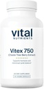 Vital Nutrients Vitex 750  750mg Chaste Tree Berry Extract ← Soporte para la hormona, la fertilidad y el equilibrio del ciclo menstrual* ← Gluten, Dairy, Soy Free ← Non-GMO ← 120 Capsules
