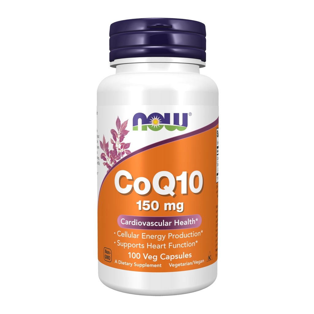 AHORA Suplementos, CoQ10 150 mg, Grado Farmacéutico, Forma All-Trans producida por Fermentation, 100 cápsulas de Veg