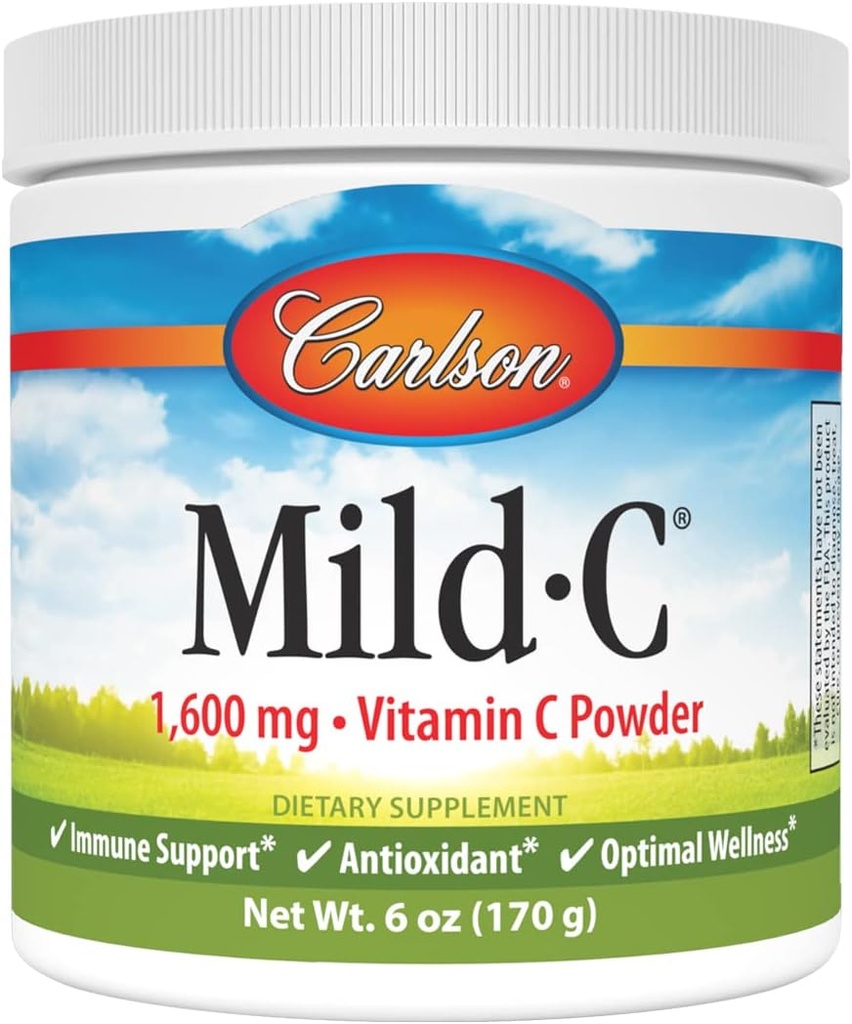 Carlson - Mild-C, Vitamin C Powder, Supports Healthy Immune Function, 6 oz (170 g)