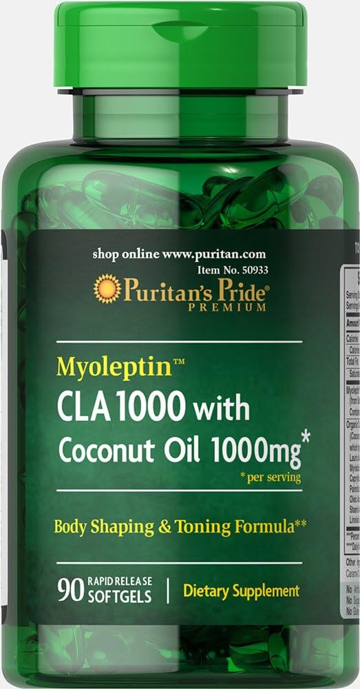 El orgullo de Puritan Myoleptin CLA 1000 con aceite de coco-90 Softgels