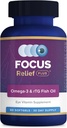 Focus Relief Plus Dry Eye Formula (90 ct. 30 Day Supply) Dry Eye Omega 3 Suplemento - Dry Eye Relief Suplemento -Omega 3 Fish Oil for Dry Eye