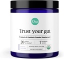 Ora Organic Prebiotic and Probiotic Powder Supplement - 20 Billion Probiotics, 7 Strains for Best Prebiotic Powder, Non-GMO, Probiotics for Women, Men &amp; Kids - Lavender Lemonade Flavor, 30 Servings