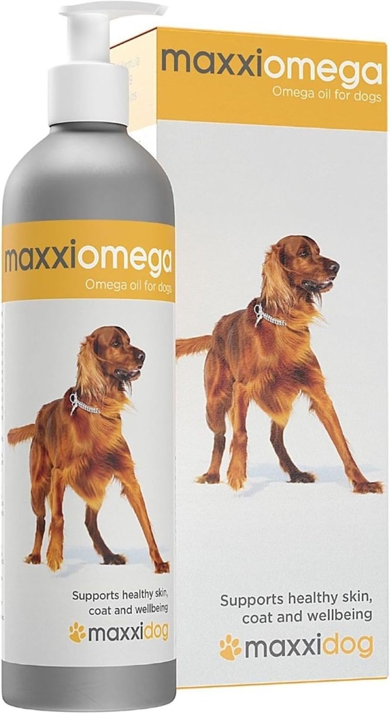 maxxipaws maxxiomega Omega 3, 6 < 9 suplemento de aceite - Skin &amp; Coat Soporte para perros, 10oz