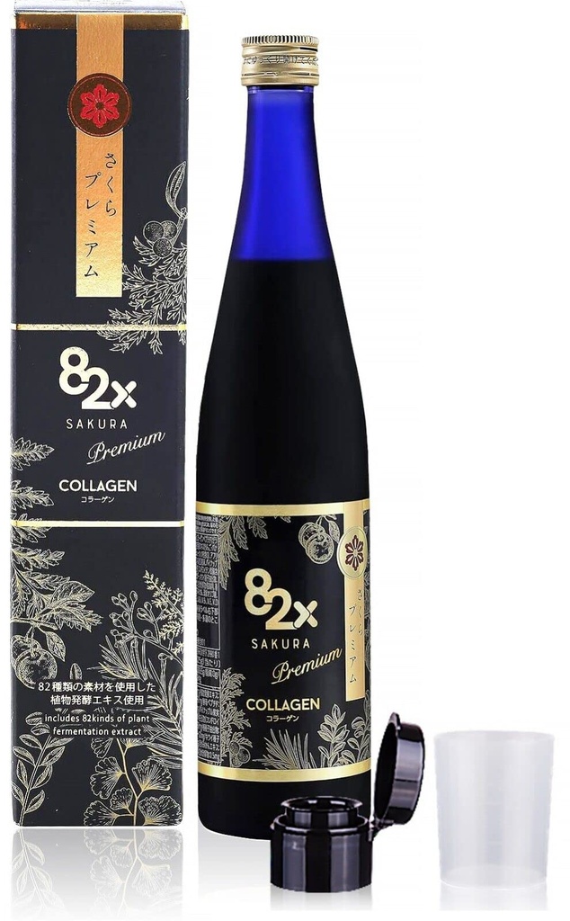 82X Collagen Premium - Marine Collagen Drink - Collagen Peptides Liquid Drink for Skin Hair Nails from Japan with 82 Fermented Plants, Vitamins, Minerals &amp; Supplements