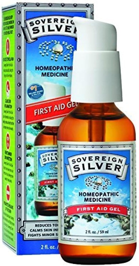 Soberano Silver First Aid Gel - Medicina Homeopática, 2oz (59mL) - Prepárate para las pequeñas crisis de la vida (Pack of 2)