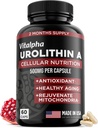 Anti-Aging Urolithin A Supplement - Pura &amp; Powerful Antioxidant Protection Mitocondrial Supplements - Natural Energy Boost - Mitocondrial Health & Cell Repair Support for Men &amp; Women - 60 Caps