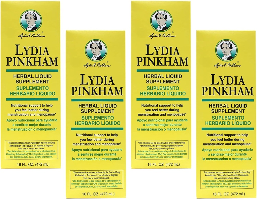 Lydia Pinkham Herbal Liquid Suplemento 16 oz (Pack of 4)