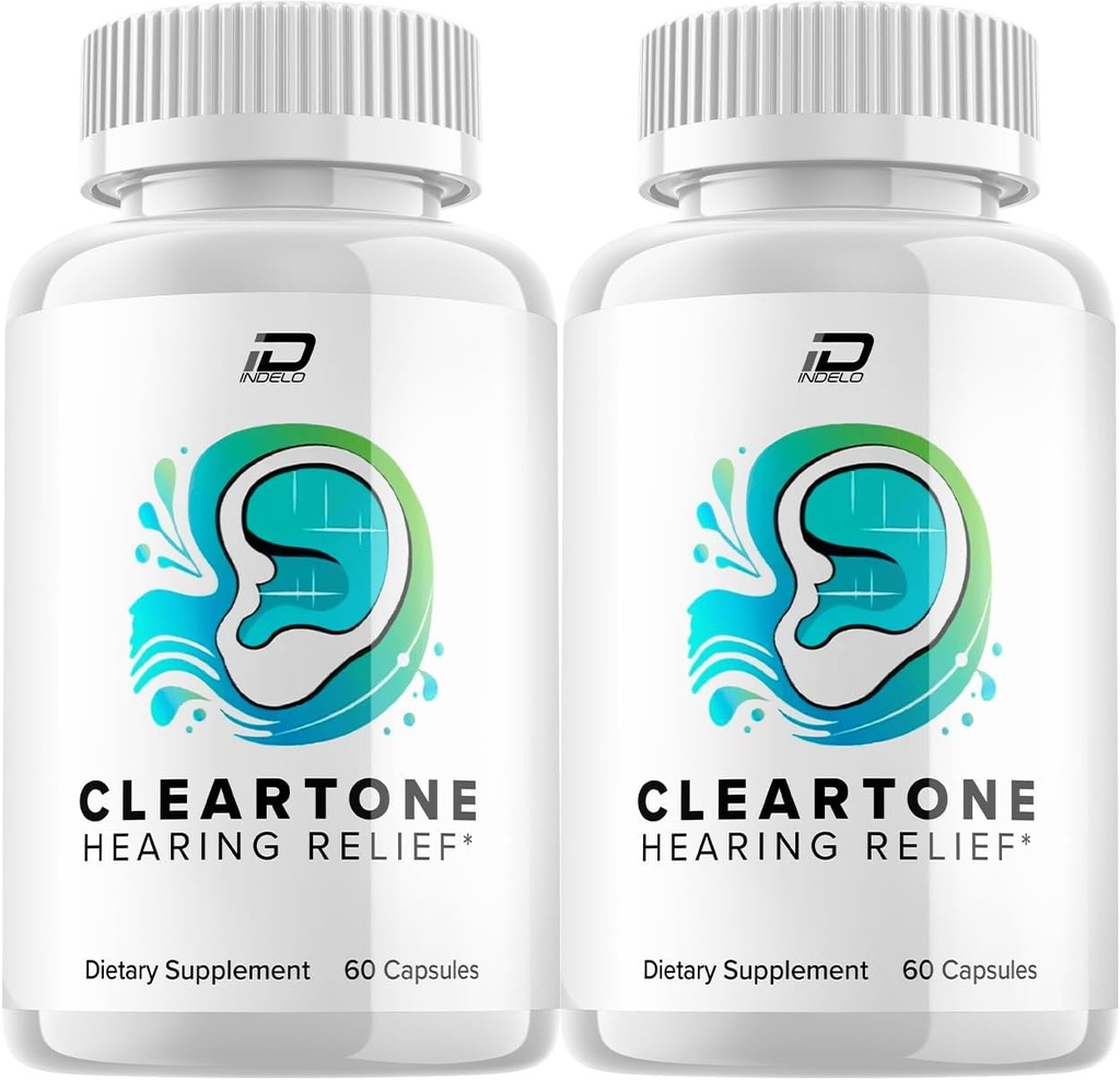 ClearTone Healthy Ear Support Suplemento, Clear Tone Ear Ringing Relief, ClearTne Tinnitus Treatment, Advanced Formula Clear Tone for Hearing Support Reviews (2 Pack - 120 cápsulas)