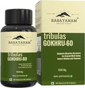 Genérico Tribulas Gokhru-60 Gokshura Tablets 1000mg  durable Ultra High Concentrated 60% Saponins  Mejora Vigour  eterna Tribulus Terrestris  durable for Both Men &amp; Women (60 Tablets) (1)