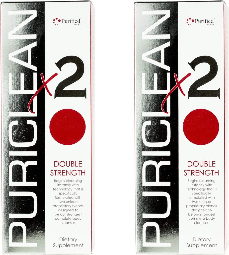 Wellgenix Puriclean x2 Detox Cleanse - Double Strength Deep System Cleanser - Formulado con dos únicos bloques propietarios para el más fuerte limpiador, eliminar toxinas - 16 oz, 4 cápsulas, 2 Pack
