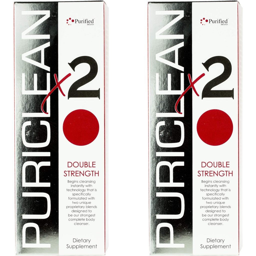 Wellgenix Puriclean x2 Detox Cleanse - Double Strength Deep System Cleanser - Formulado con dos únicos bloques propietarios para el más fuerte limpiador, eliminar toxinas - 16 oz, 4 cápsulas, 2 Pack