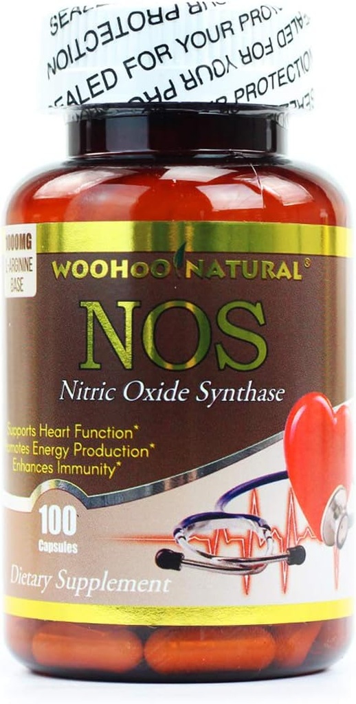 WOOHOO Natural Nitric Oxide Synthase NOS 100 cápsulas