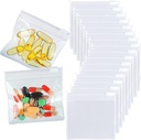 52 Packs Pill Pouch Bags BPA Free Pill Bags 12mil 3 x 2.75 Inch Transparent Small Zip Reusable Drug Bags Seal Zipper Pill Pouches for Travel Medicine Organizer, Jewelry, Small Craft Pieces