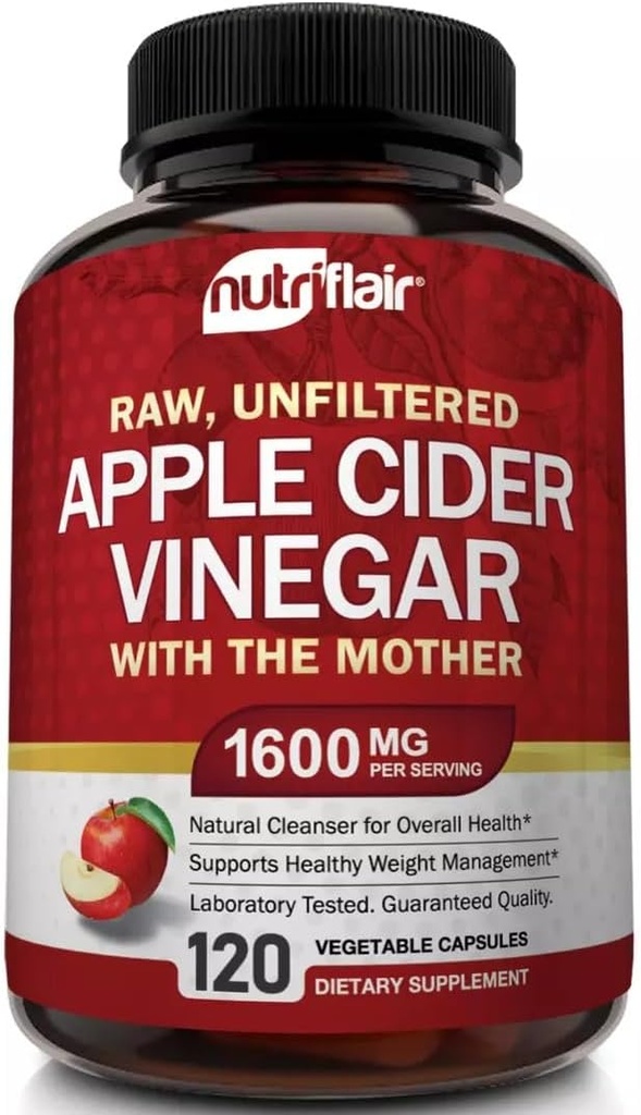 Cádulas de vinagre de manzana con las píldoras de la madre - 120 Vegan ACV - Mejor suplemento para la pérdida de peso saludable, dieta, ceto, digestión, detox, inmune - potente limpiador " Apetito Suppressant Non-GMO