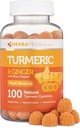 Turmeric Curcumin Gummies with Black Pepper & Ginger Root (100 Conde) Chewable Supplement for Adults and Kids - Joint Support and Vegan Safe
