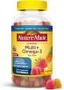 Nature Made Mens Multivitamin Gummies with Omega-3, Mens Gummy Multivitamins for Daily Nutritional Support, 150 Gummy Vitamins and Minerals, 75 Day Supply