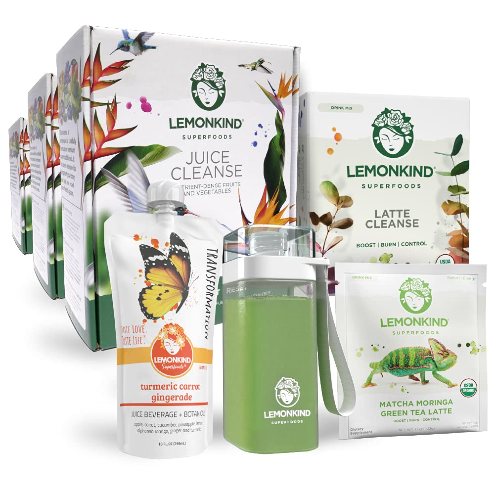 6 días Detox " ReSTART Adaptogenic Stress-Relief " Fat-Burn Master Cleanse Bundle - 39 Servings