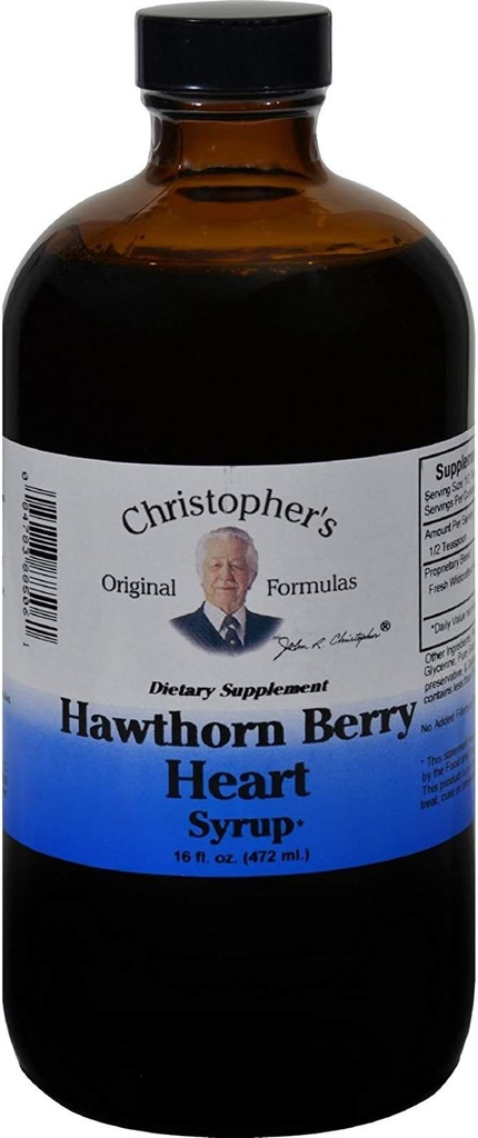 Christopher's Original Fórmulas Hawthorn Berry Heart Syrup - 16 fl oz  Natural Herbal Blend for General Wellness - Pack of 2