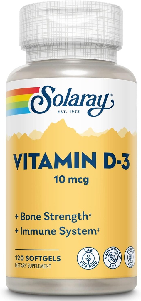 SOLARAY Vitamina D-3-400 UI ANTE 120 Softgels